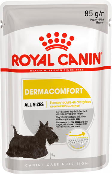 Влажный корм Royal Canin Derma Сomfort для взрослых собак всех пород c чувствительной кожей (паштет) 85г