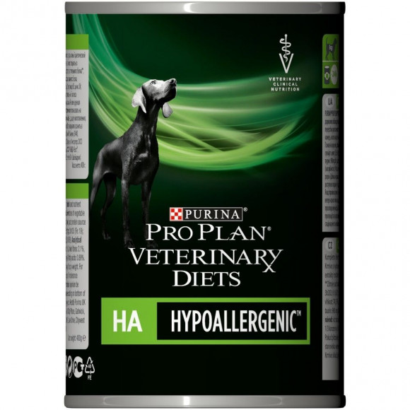 Ветеринарный влажный корм Purina Pro Plan Veterinary Diets HA для щенков и взрослых собак, для снижения непереносимости ингредиентов и питательных веществ, 400г