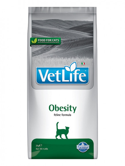 Ветеринарный корм Farmina Vet Life Cat Obesity для кошек при ожирении 2кг