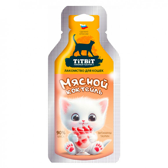 Лакомство TITBIT Мясной коктейль для кошек 15 г