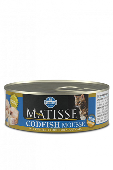 Влажный корм Farmina Matisse Cat Mousse Codfish мусс для кошек с треской 85гр