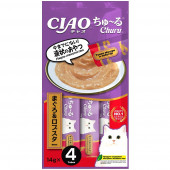 Лакомство для кошек INABA Ciao Churu Пюре Тунец Магуро/Лобстер 1шт/14г