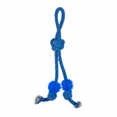 Игрушка канатная WOGY Velour style мячи игольчатые 2 шт с ручкой (d=4,5 см, l=36 см) для собак Игрушка канатная WOGY Velour style мячи игольчатые 2 шт с ручкой (d=4,5 см, l=36 см) для собак