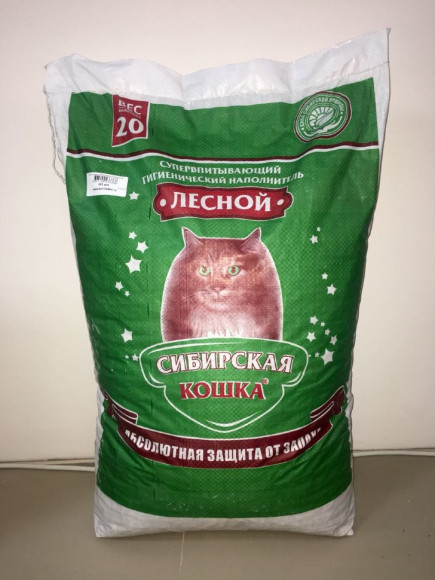Наполнитель Сибирская кошка Лесной 20кг
