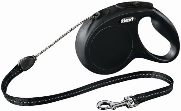 Поводок-рулетка Flexi Classic XS (до 8кг) 3м трос черная