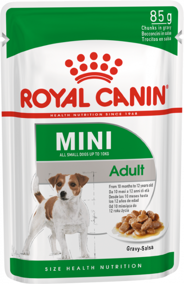 Влажный корм Royal Canin для взрослых собак малых пород в соусе Mini Adult 85гр