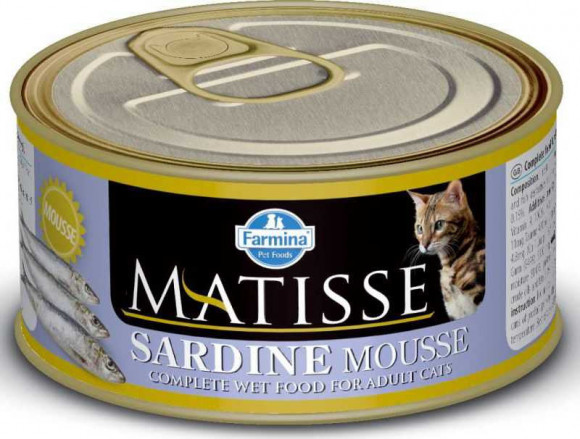 Влажный корм Farmina Matisse Cat Mousse Sardine мусс для кошек с сардинами 85гр