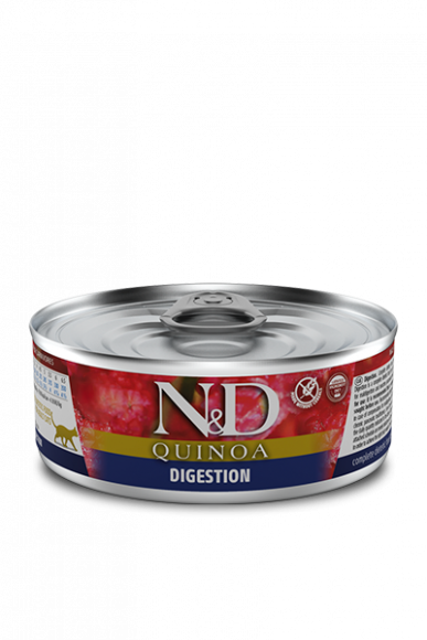 Влажный корм Farmina N&D Cat Quinoa Digestion консервы для кошек ягненок, киноа, фенхель 80гр