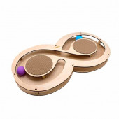 Игровой трек для кошек Восьмерка с шариками c когтеточкой из гофрокартона Игровой трек для кошек Восьмерка с шариками c когтеточкой из гофрокартона