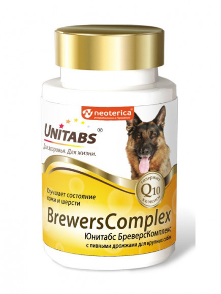 Витаминная добавка Юнитабс для собак крупных BreversComplex 100 табл.