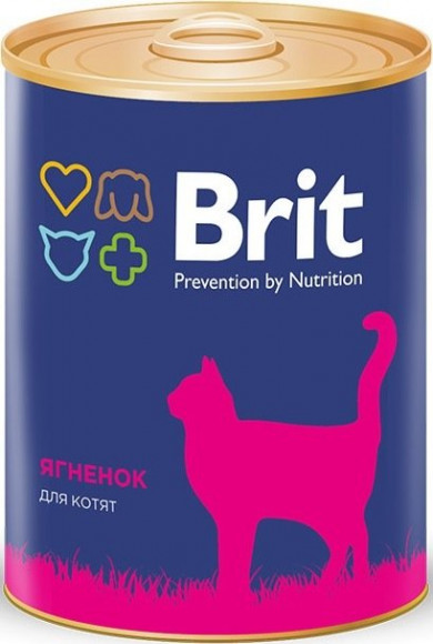 Консервы Brit Premium для котят с ягненком 340гр