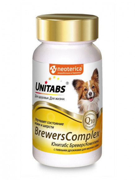 Витаминная добавка Юнитабс для собак мелких пород BreversComplex 100 табл.