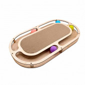 Игровой трек для кошек Стадион с шариками c когтеточкой из гофрокартона Игровой трек для кошек Стадион с шариками c когтеточкой из гофрокартона