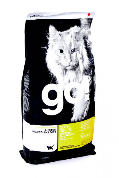 Корм GO! NATURAL Holistic беззерновой для котят и кошек с чувствительным пищеварением со свежей уткой 1,82кг