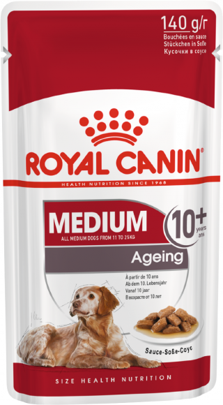Влажный корм Royal Canin для пожилых собак средних пород старше 10 лет Medium Ageing 10+ соус 140гр