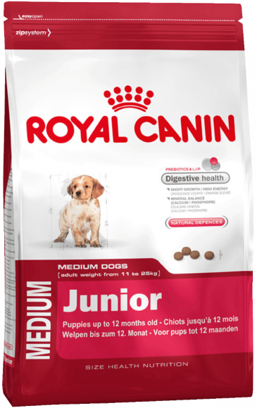 Корм Royal Canin для щенков средних пород Medium Junior 15кг