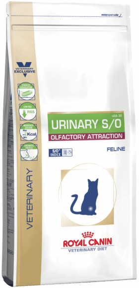 Ветеринарный корм Royal Canin для кошек при заболевании дистального отдела мочевыделительной системы (выбирающих корма приемущественно по запаху) Urinary S/O Olfactory Attraction UOA32 400гр