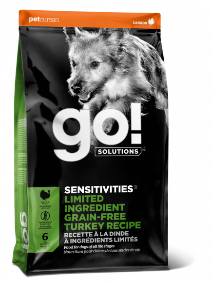 Корм GO! NATURAL Holistic Sensitivities Limited Ingredient Grain Free Turkey Recipe беззерновой для щенков и собак с индейкой для чувствительного пищеварения 1.6кг