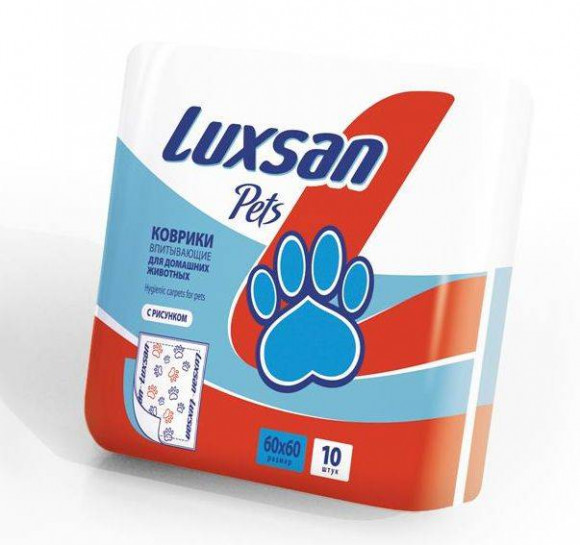 Пеленки Luxsan Premium Gel для животных 60*60 с Рисунком 10шт