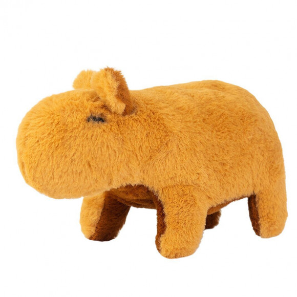 Игрушка КАПИБАРА с пищалкой для собак, 25 см (иск.мех)