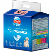 Подгузники для собак, кошек 5-10 кг, размер M 9шт Cliny