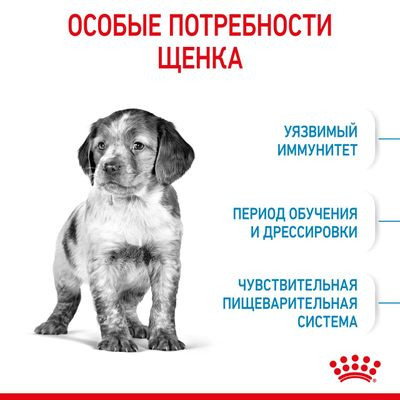 Корм Royal Canin для щенков средних пород Medium Puppy 3 кг Корм Royal Canin для щенков средних пород Medium Puppy 3 кг