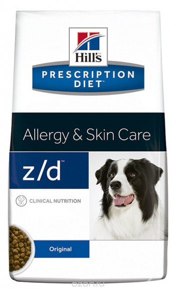 Ветеринарный корм Hill's Prescription Diet Z/D Canine Ultra Allergen-Free для собак лечение острых пищевых аллергий 3кг