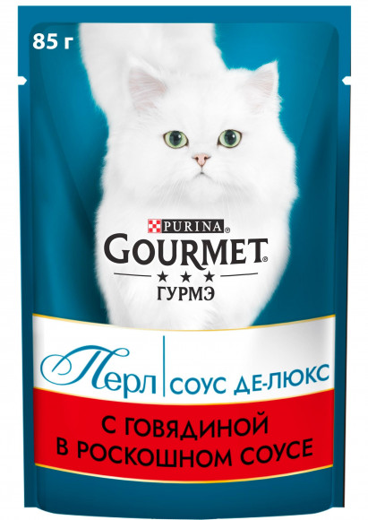 Консервы Purina Gourmet Gold Соус делюкс для кошек, говядина, 85 г