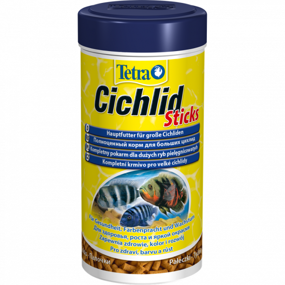Tetra Cichlid Sticks палочки для всех видов цихлид и других крупных декоративных рыб 250мл