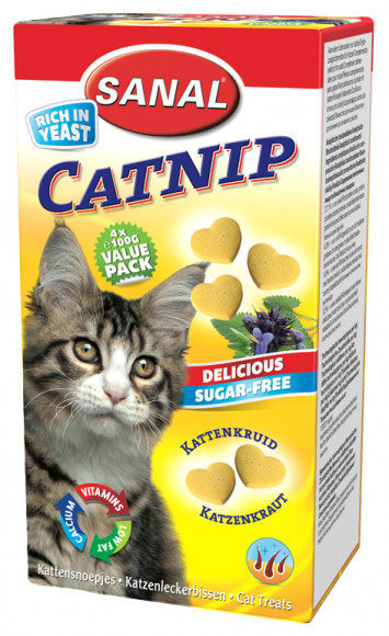 SANAL Catnip витаминное лакомство для кошек с кошачьей мятой 400г