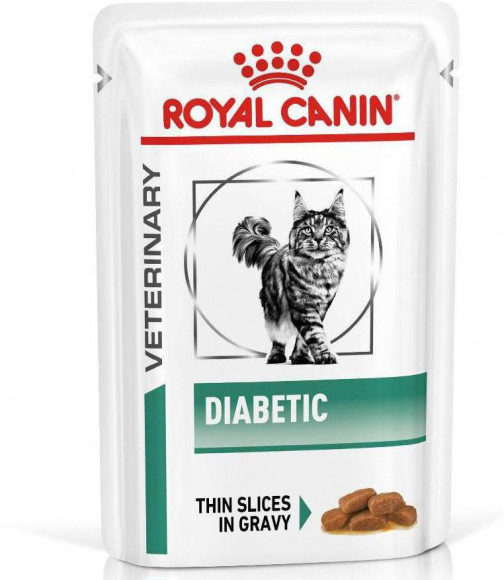 Ветеринарный влажный корм Royal Canin для кошек с сахарным диабетом Diabetic в соусе 85гр