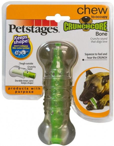 Petstages Игрушка для собак Хрустящая косточка резиновая 12см (средняя)
