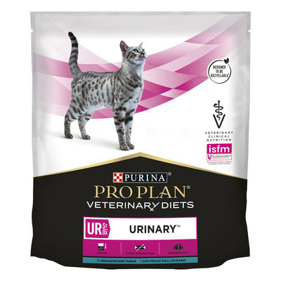 Ветеринарный корм Purina Pro Plan Veterinary Urinary лечебный сухой корм для Кошек при болезнях нижних отделов мочевыводящих путей с океанической рыбой, 350г