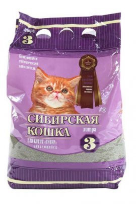 Наполнитель Сибирская Кошка Супер комкующийся для котят 3л