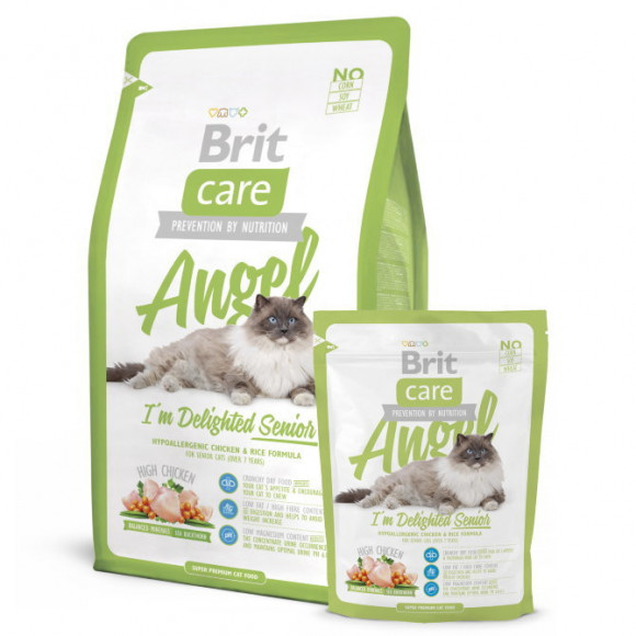 Корм Brit Care Cat Angel I`m Delighted Senior для пожилых кошек 400гр