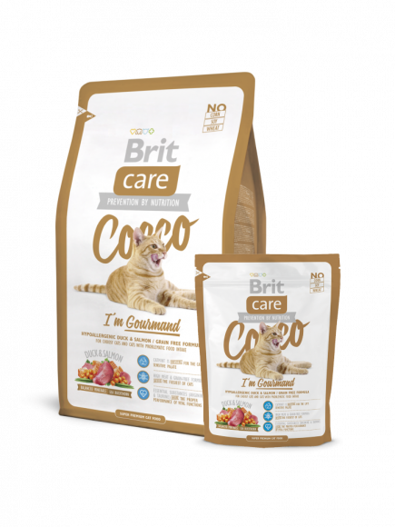 Корм Brit Care Cat Cocco I`m Gourmand беззерновой для кошек гурманов 2кг