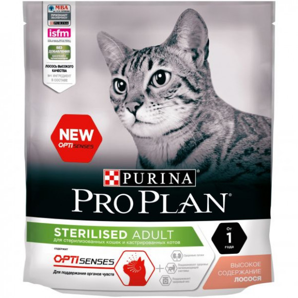 Корм Purina Pro Plan Sterilised VITAL FUNCTIONS для стерилизованных кошек для поддержания функций почек, мозга и иммунитета с лососем, 400 г Корм Purina Pro Plan Sterilised VITAL FUNCTIONS для стерилизованных кошек для поддержания функций почек, мозга и иммунитета с лососем, 400 г