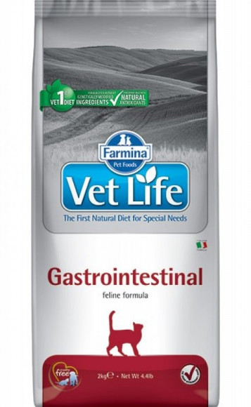Ветеринарный корм Farmina Vet Life Cat Gastro-Intestinal для кошек при нарушениях пищеварения 400 г Ветеринарный корм Farmina Vet Life Cat Gastro-Intestinal для кошек при нарушениях пищеварения 400 г