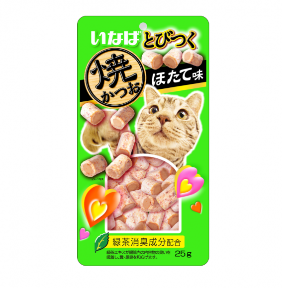 Лакомство для кошек INABA Tobitsuku Yakikatsuo Снеки со вкусом морского гребешка 25г