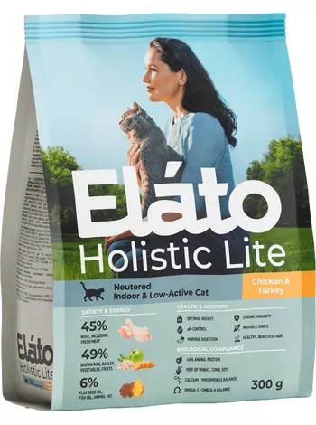 Корм Elato Holistic Lite для кастрированных котов и стерилизованных кошек курица и индейка 1,5 кг Корм Elato Holistic Lite для кастрированных котов и стерилизованных кошек курица и индейка 1,5 кг