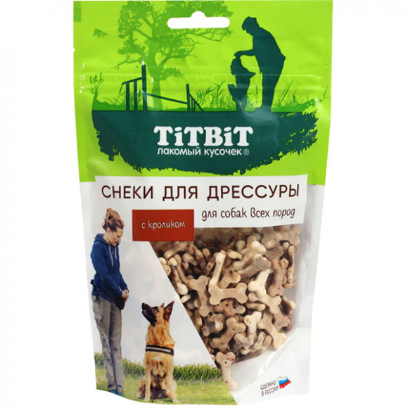 Лакомство TITBIT Снеки для дрессуры собак всех пород с кроликом 100 г
