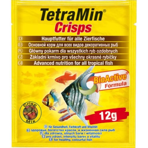 TetraMin Crisps Основной корм для всех видов декоративных рыб (чипсы) 12гр