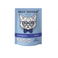 Ветеринарный влажный корм Best Dinner Exclusive Vet Profi Renal для кошек кусочки в соусе с Говядиной 85 г Ветеринарный влажный корм Best Dinner Exclusive Vet Profi Renal для кошек кусочки в соусе с Говядиной 85 г