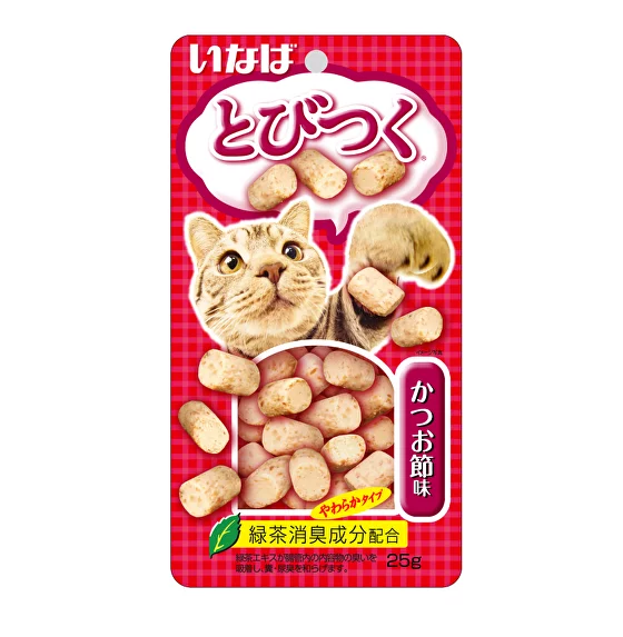 Лакомство для кошек INABA Tobitsuku Снеки со вкусом кацуобуси 25г
