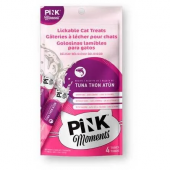 Лакомство PINK MOMENTS пюре для кожи и шерсти, тунец с маслом лосося для кошек и котят, 4 шт по 15 г Лакомство PINK MOMENTS пюре для кожи и шерсти, тунец с маслом лосося для кошек и котят, 4 шт по 15 г