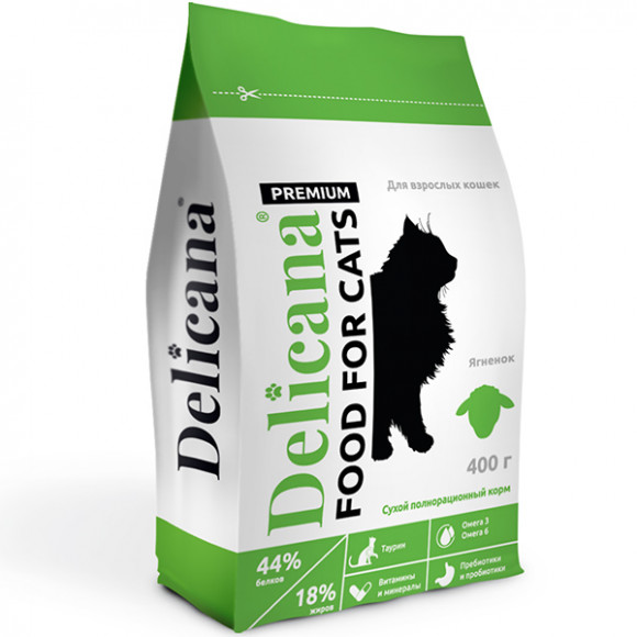 Корм Delicana для кошек ягненок 400 г Корм Delicana для кошек ягненок 400 г