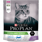 Корм Purina Pro Plan Sterilised LONGEVIS для стерилизованных кошек старше 7 лет с индейкой, 400 г