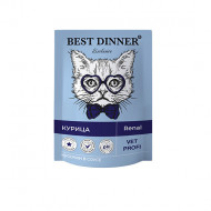 Ветеринарный влажный корм Best Dinner Exclusive Vet Profi Renal для кошек кусочки в соусе с Курицей 85 г Ветеринарный влажный корм Best Dinner Exclusive Vet Profi Renal для кошек кусочки в соусе с Курицей 85 г