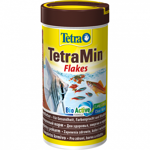 TetraMin основной корм для всех видов тропических рыб (хлопья) 100мл
