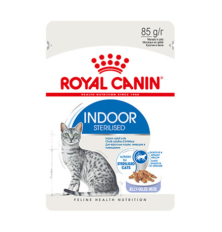 Влажный корм Royal Canin для стерилизованных кошек Indoor Sterilised (желе) 85гр